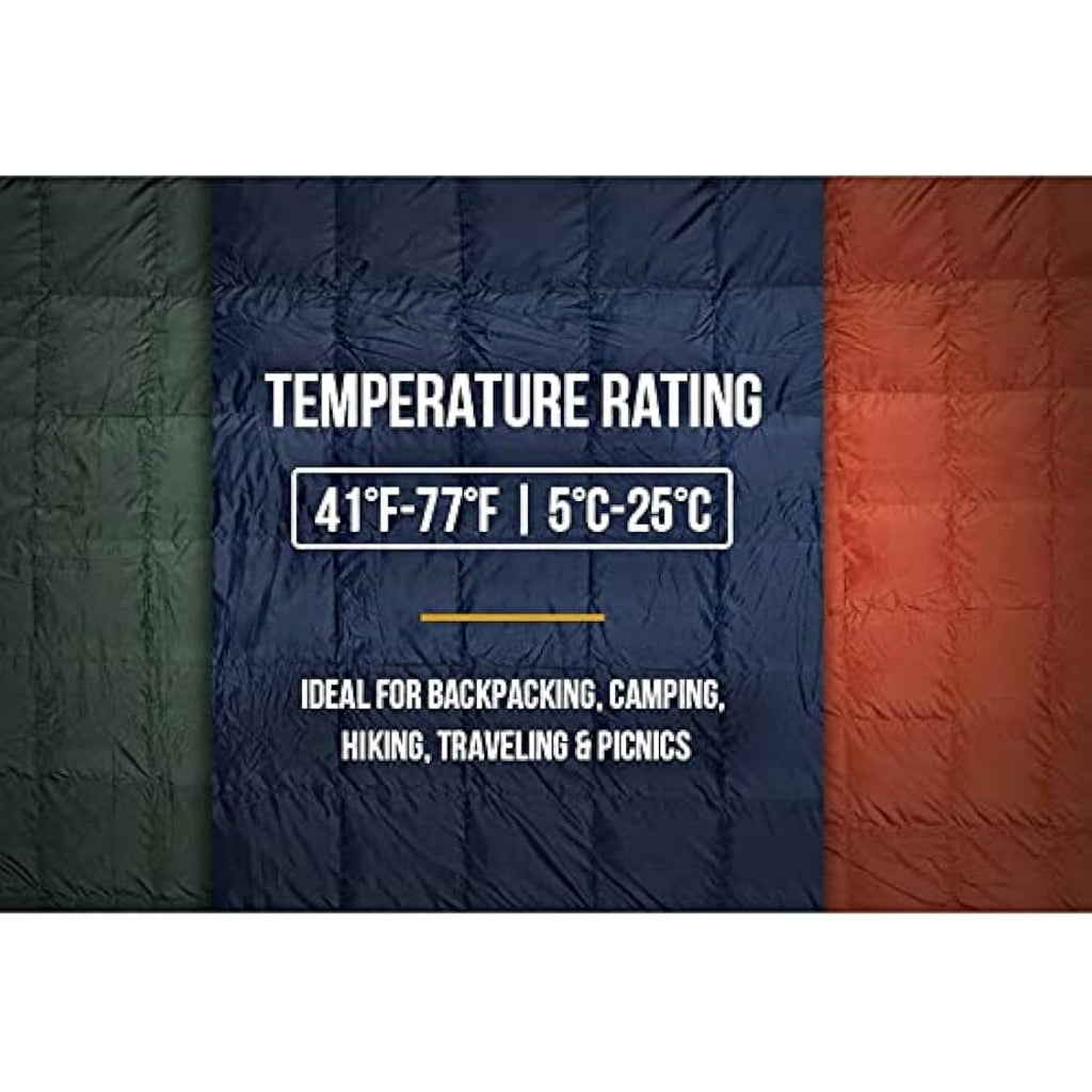 OneTigris Duck Down Camping Blanket | Packable Lightweight Hiking Quilt