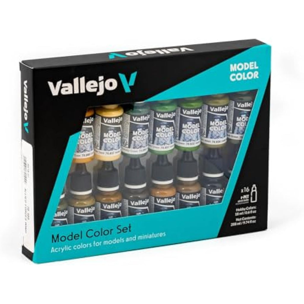 Vallejo Model Color WWII Allies Acrylic Paint Set | 16 Pack – 17ml
