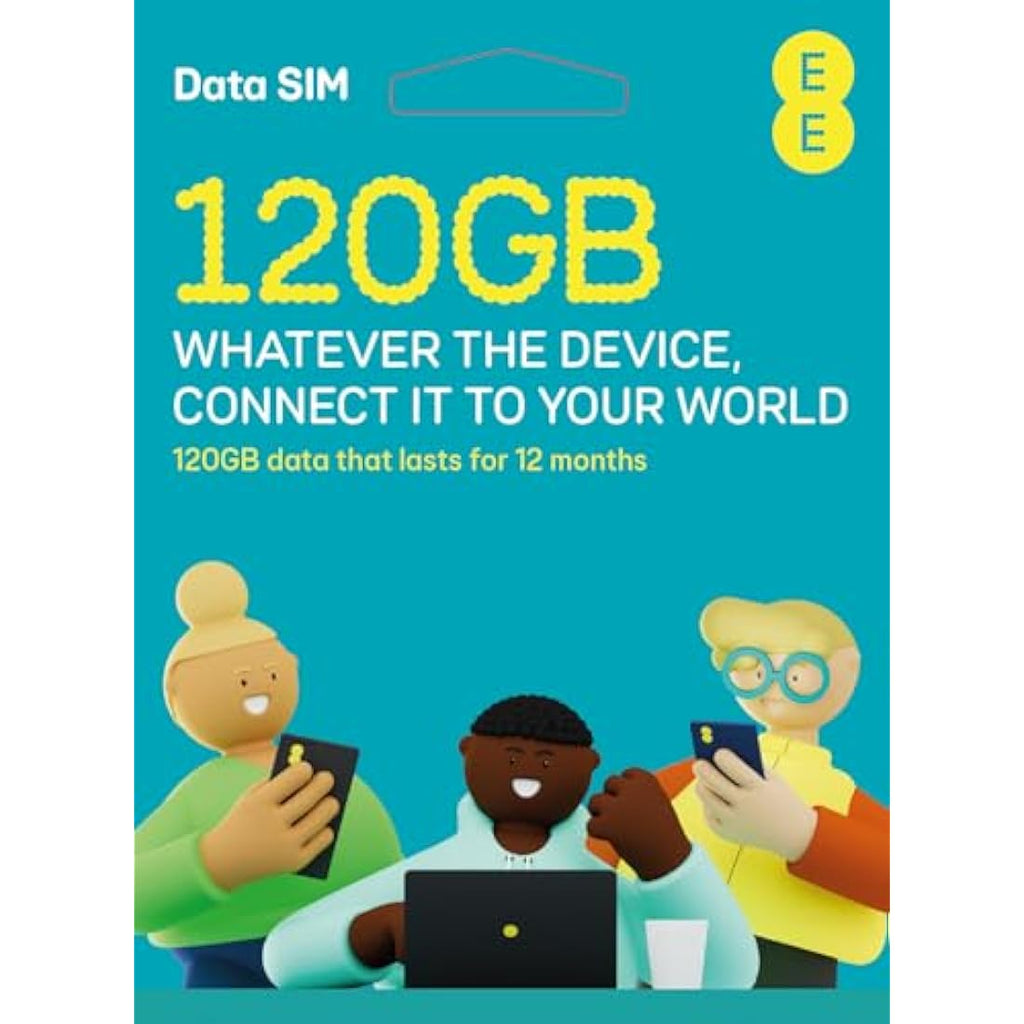 EE PAYG SIM Card | 120GB Data Preloaded | 12-Month Multi-SIM