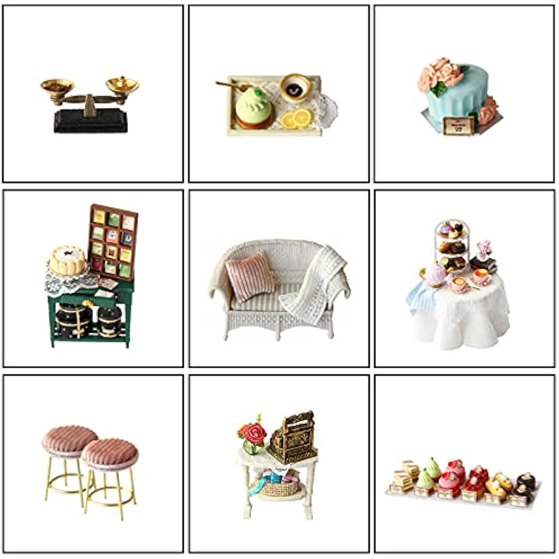 Cuteroom DIY Miniature Dollhouse Kit | Rose Garden Wooden Tea House