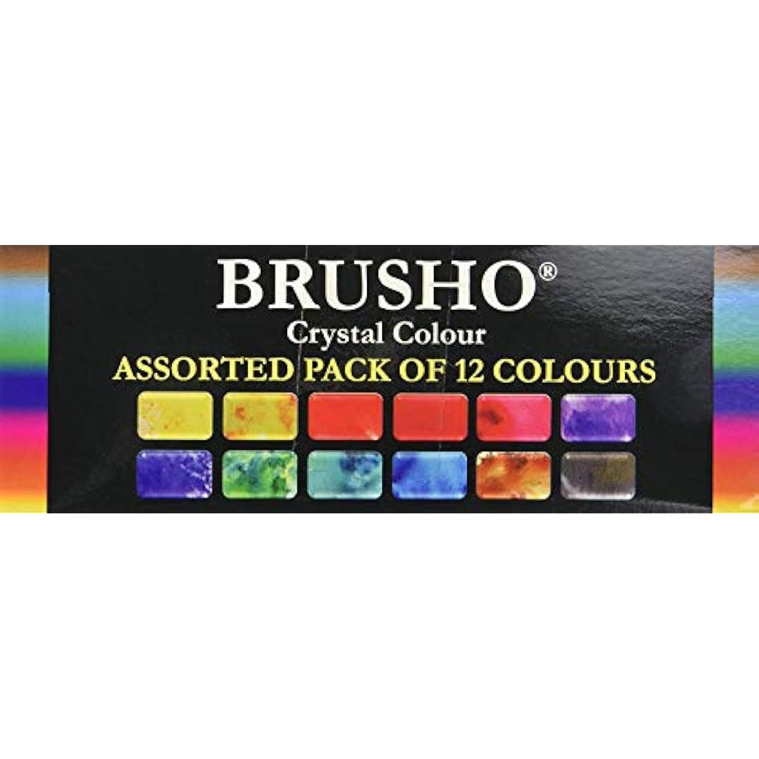 Brusho Crystal Colour Powder - Assorted 12 Pack - Non-Toxic Art Paint