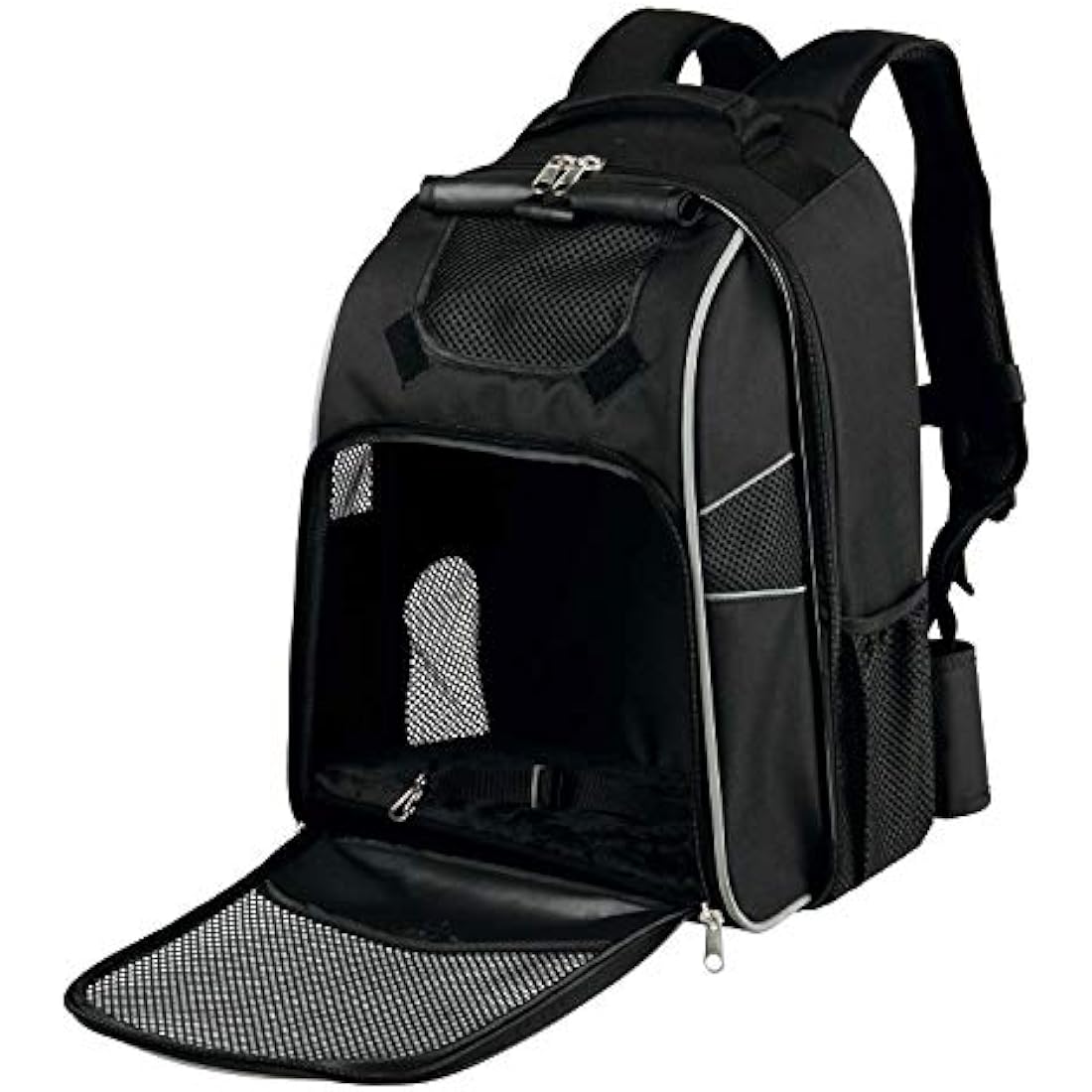 TRIXIE William Dog Backpack – Ergonomic Polyester Pet Carrier, Black