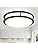 DINGLILIGHTING 48W LED Flush Mount Ceiling Light | 18 Inch Modern Black