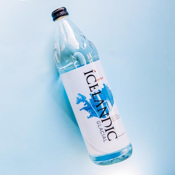 Icelandic Glacial Sparkling Water – 750ml Glass Bottles (12 Pack)