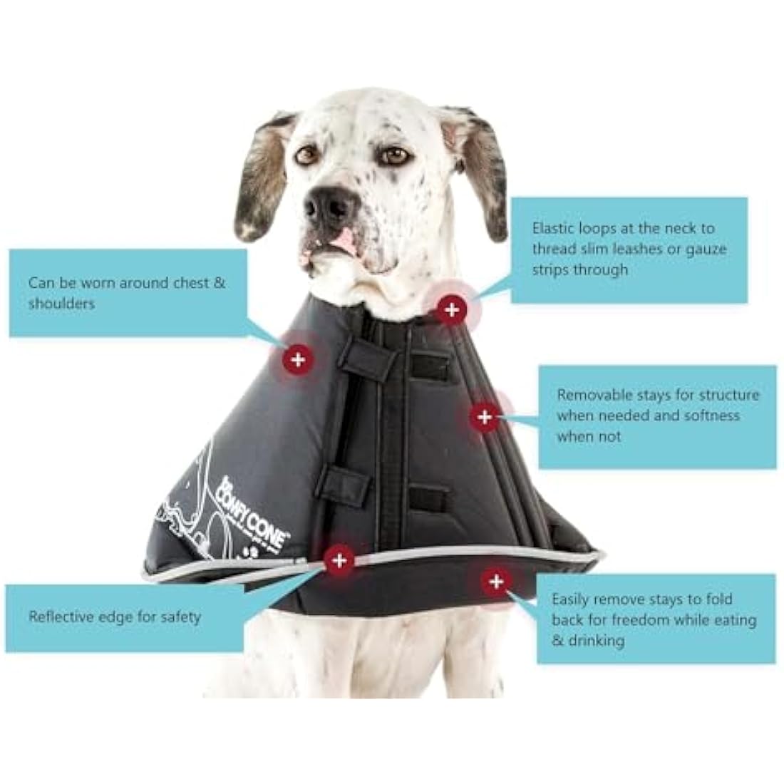 All Four Paws Comfy Cone – Soft Pet Recovery Collar, Tan, Small-Long