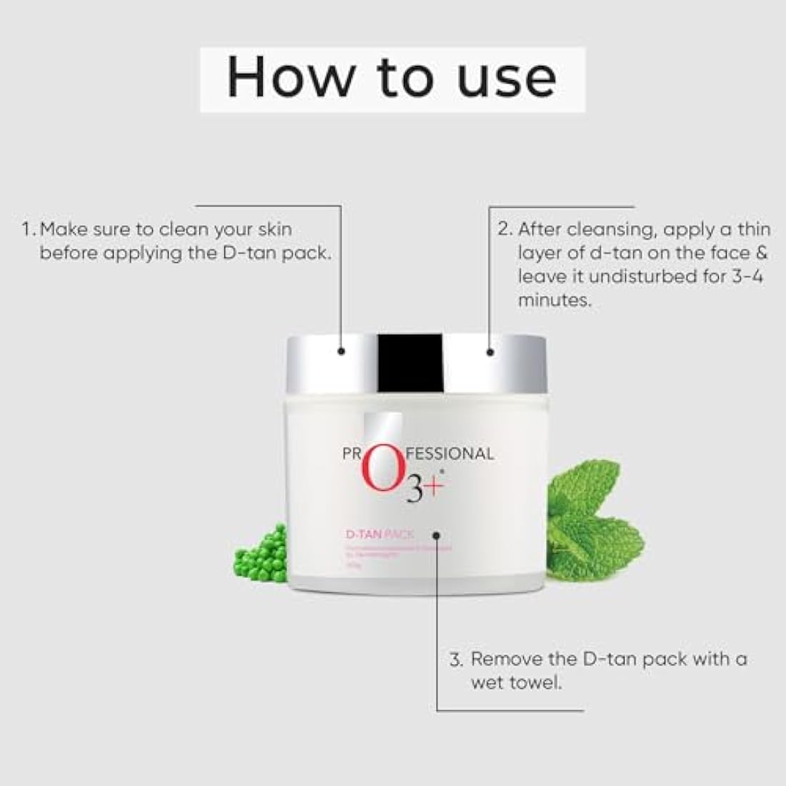 O3+ D-TAN Pack - Tan Removal Face & Body Mask with Mint Oil (300g)