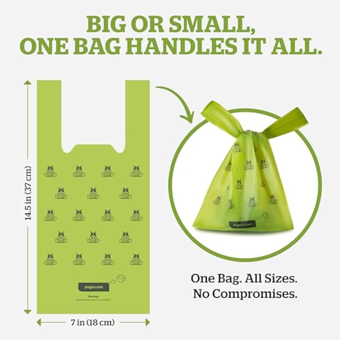 Pogi’s Dog Poo Bags with Handles – Extra Thick Unscented, 900-Count
