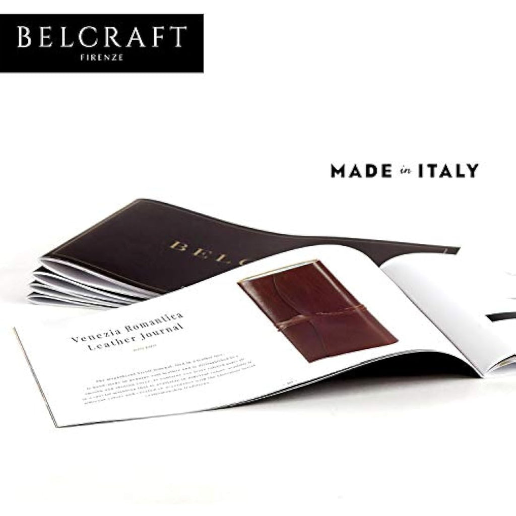 Belcraft Leather Journal - A5 Dark Brown Handmade Italian Notebook