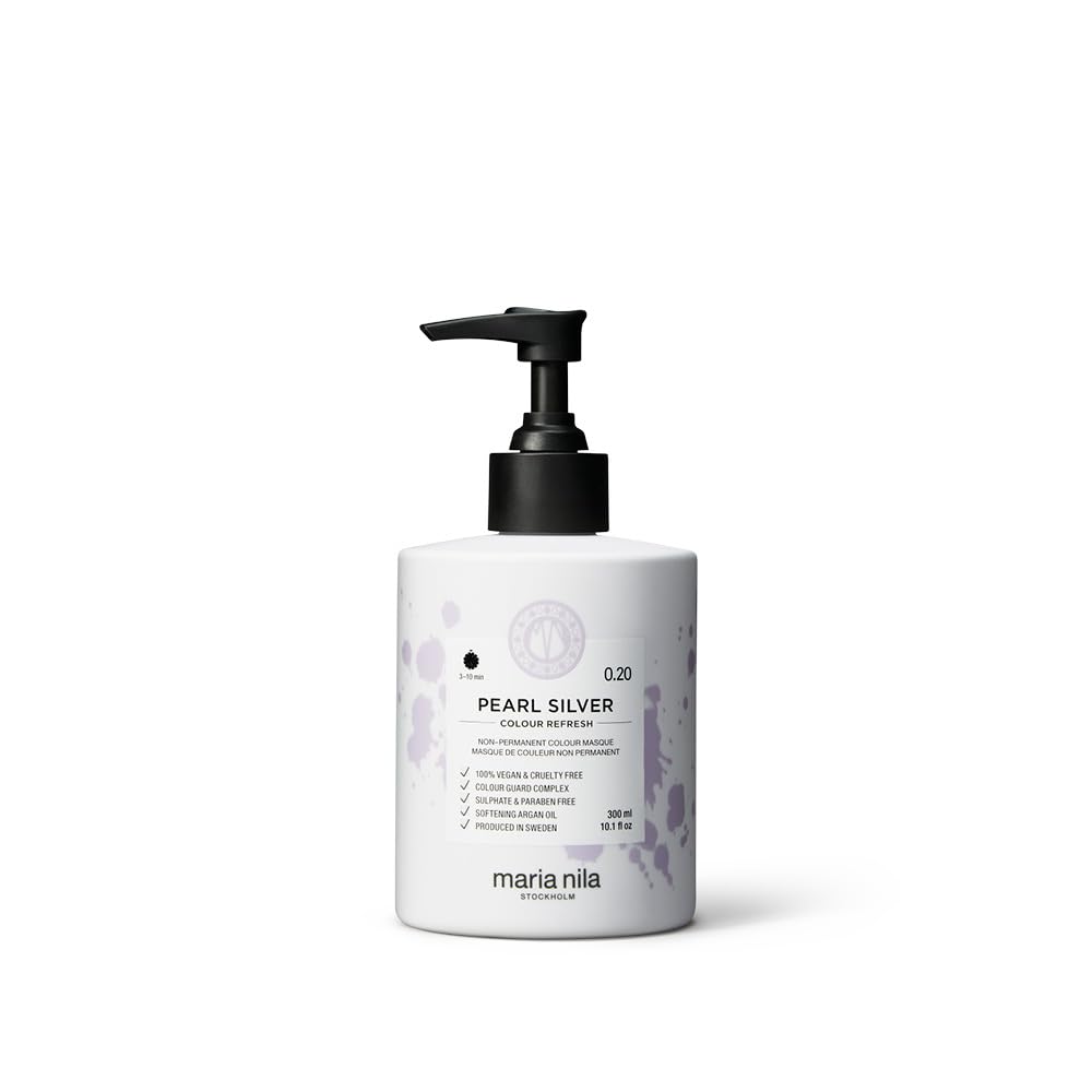 Maria Nila Colour Refresh Pearl Silver Hair Mask - 300ml Vegan Toner