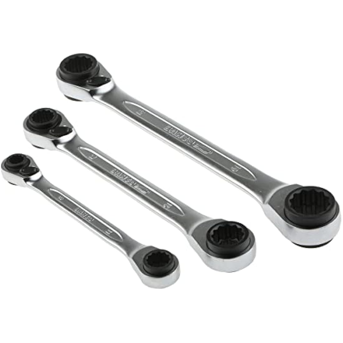 Bahco S4RM/3T Ratchet Wrench Set | 8-19mm Chrome Vanadium Steel