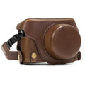 MegaGear Leather Camera Case for Panasonic Lumix LX100 – Dark Brown