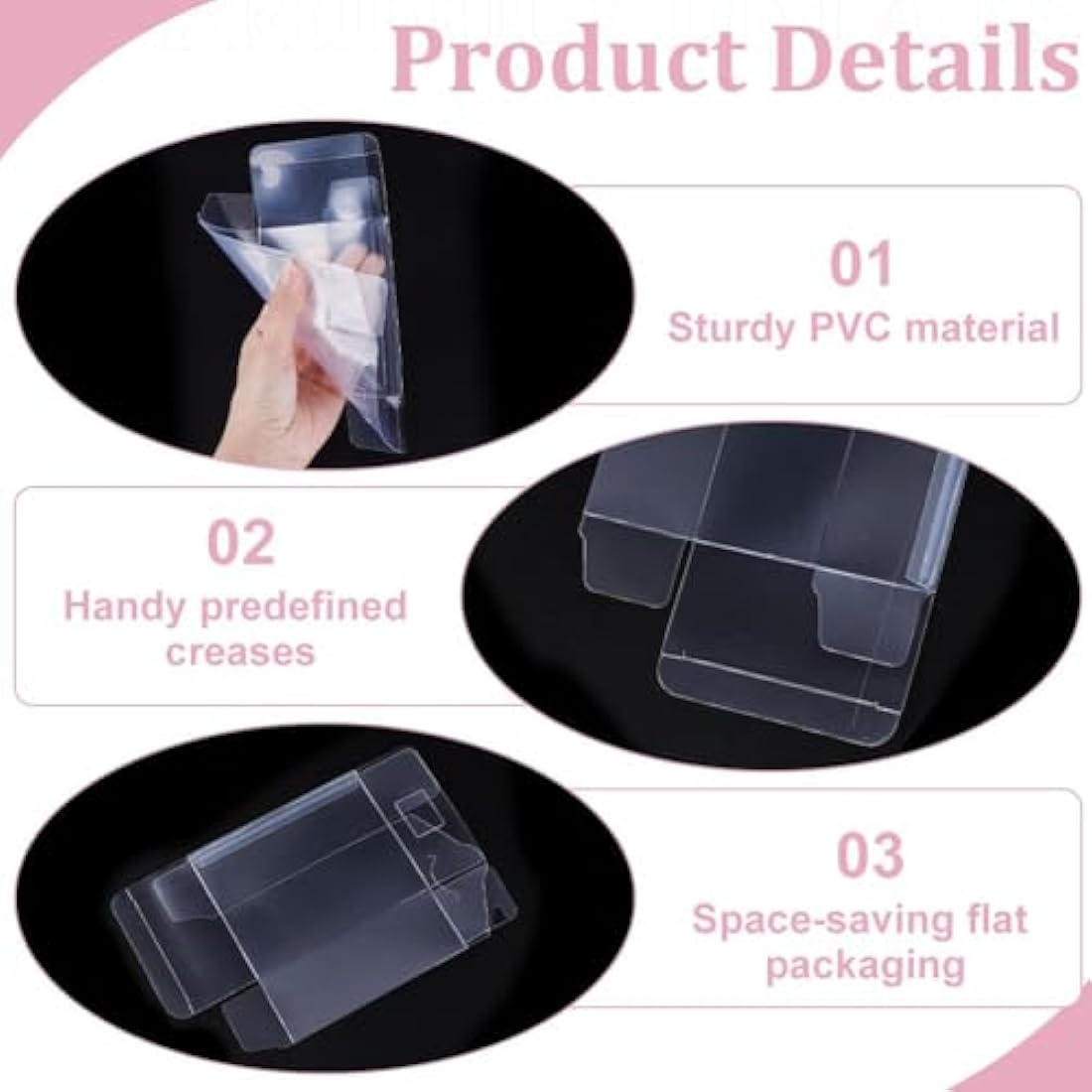 BENECREAT Clear PVC Wedding Favor Boxes - 30 Pack Transparent Gift Boxes