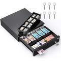 Tera 16" Cash Register Drawer | 5 Bill 8 Coin POS Tray with 6 Keys