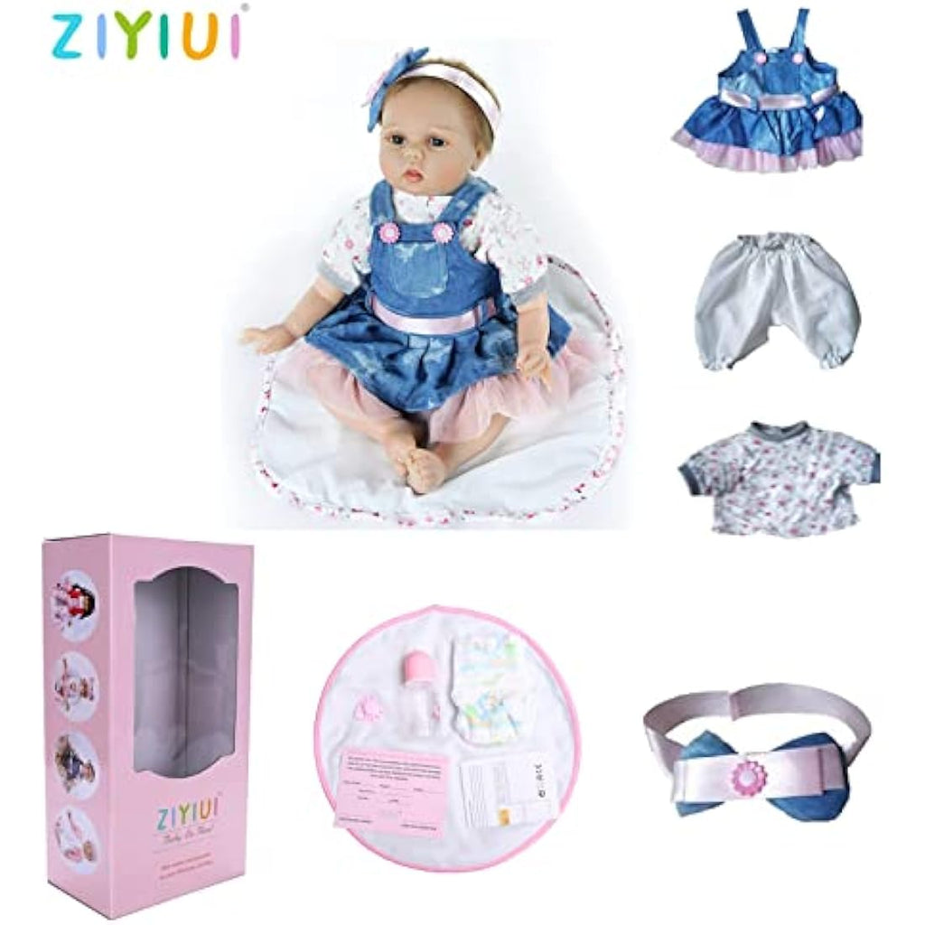 ZIYIUI Reborn Baby Doll | 22-Inch Realistic Soft Silicone Vinyl Toy