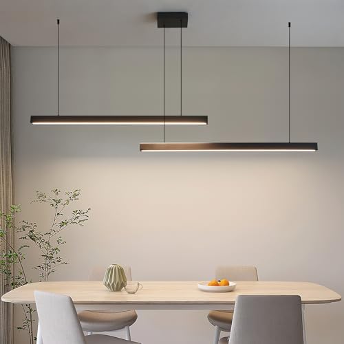 Mikeru Modern LED Linear Pendant Light – Dimmable 180cm Kitchen Island Light