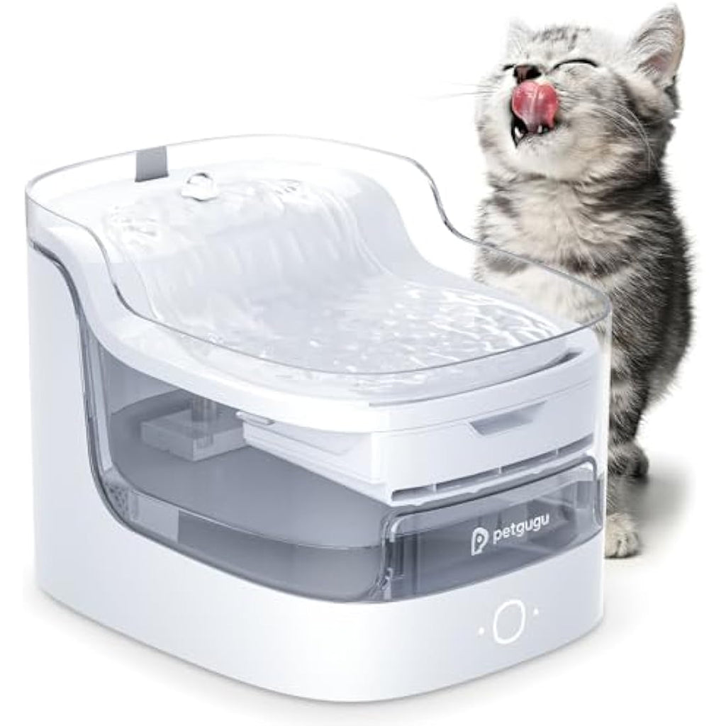 PETGUGU Cat Water Fountain | 2L App-Controlled Silent Pet Water Dispenser