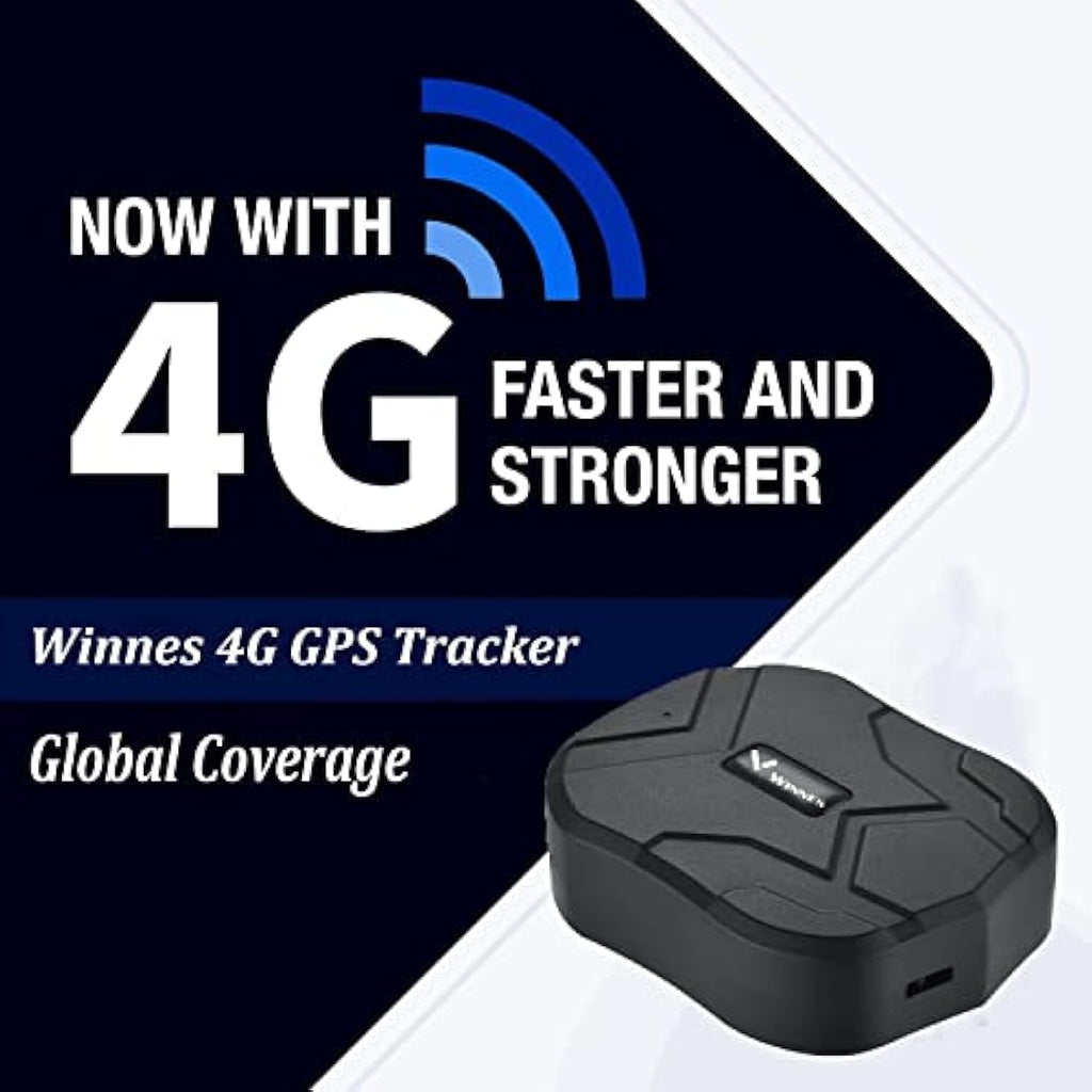 Winnes 4G Magnetic GPS Tracker – 150-Day Standby Anti-Theft Car Locator