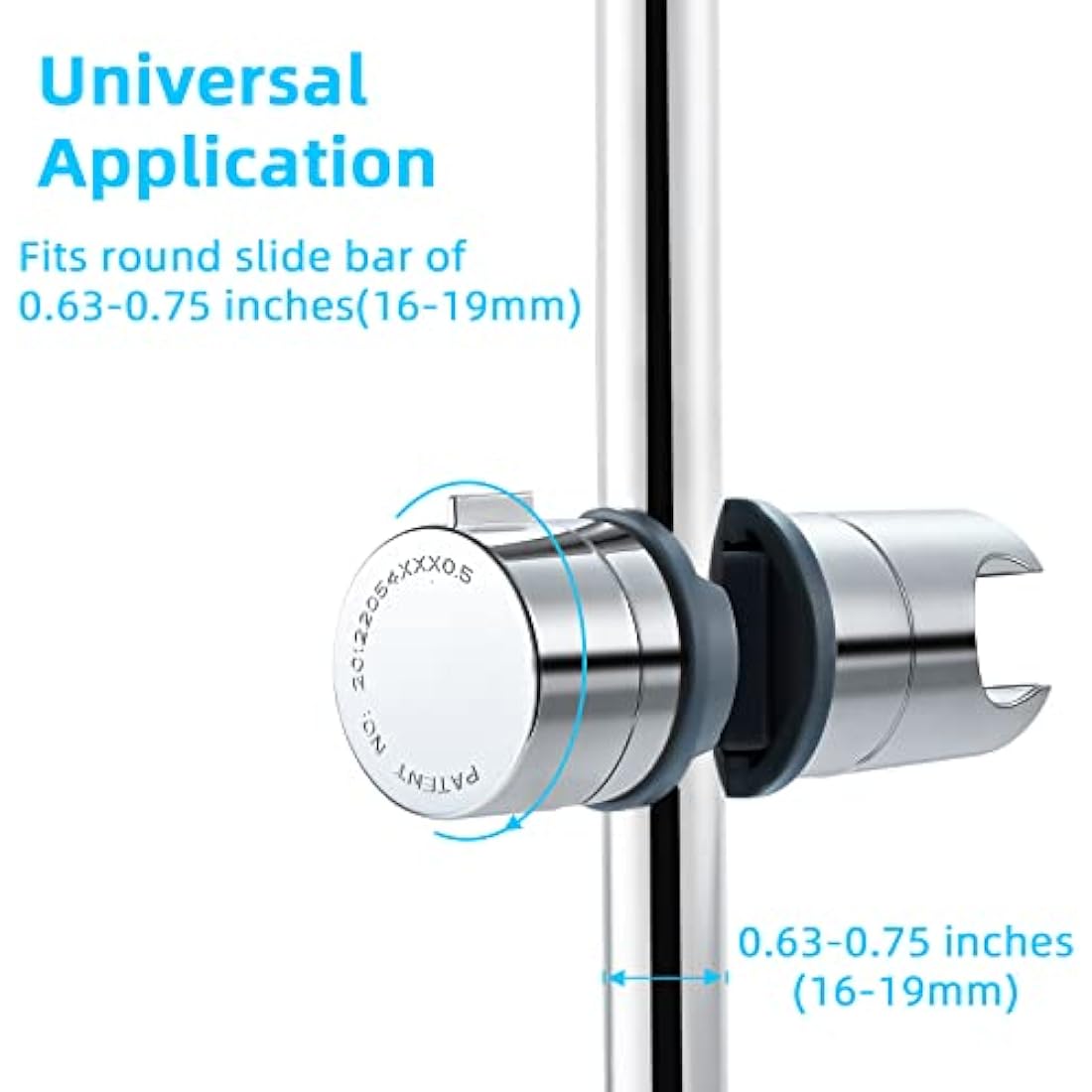 Adjustable Shower Head Holder | 16-19mm Chrome Bracket
