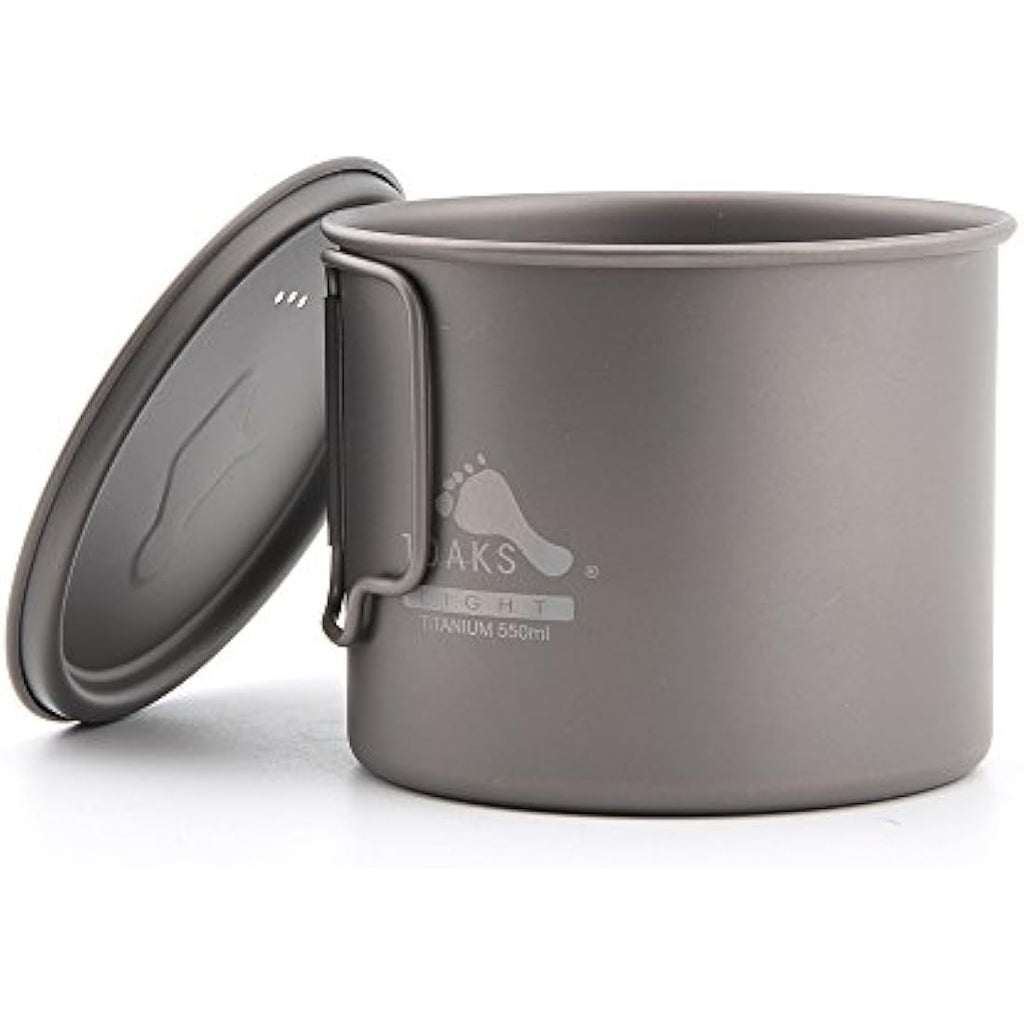 TOAKS Titanium 550ml Ultralight Camping Pot with Lid – Outdoor Cookware
