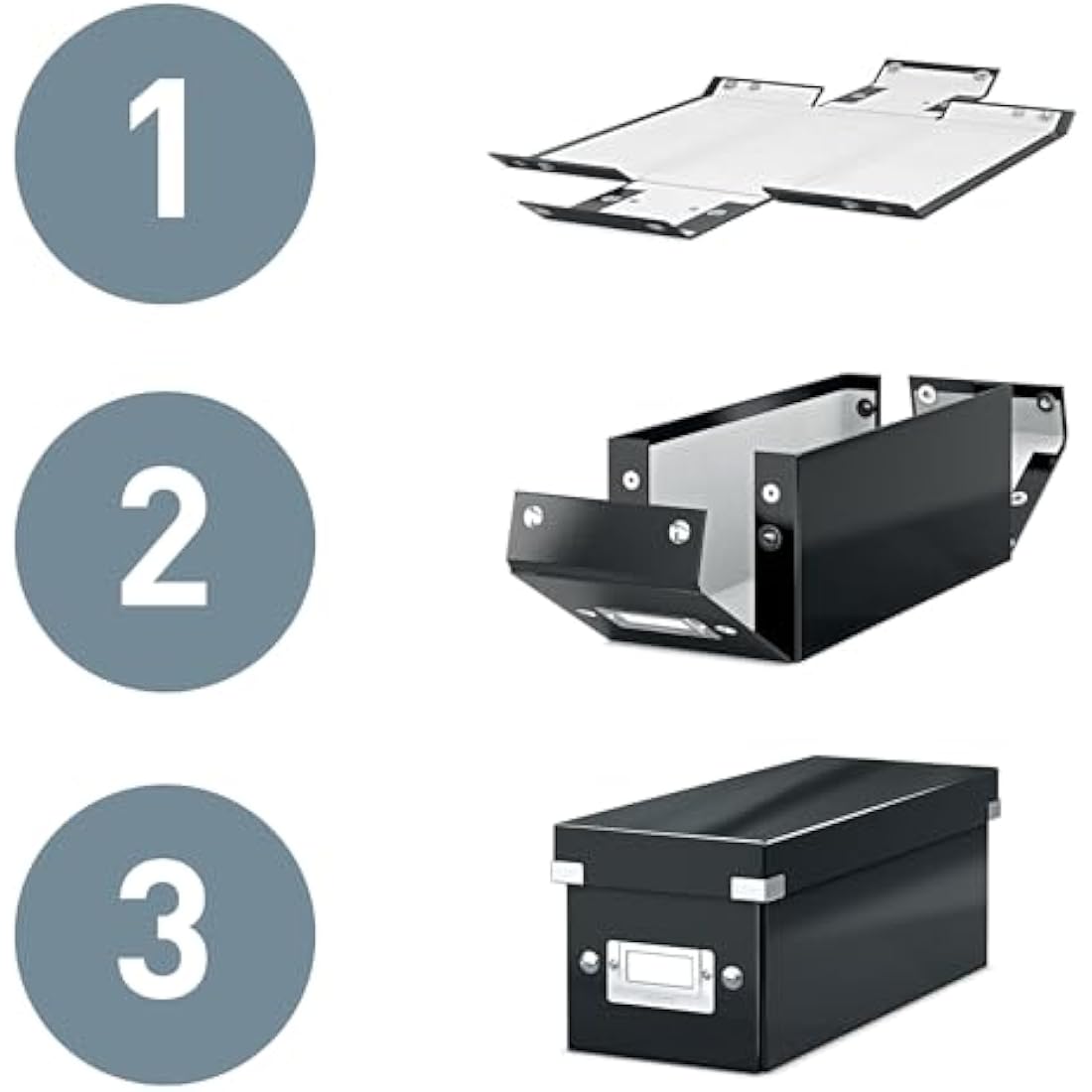 Leitz Click and Store A4 Medium Storage Box | Purple Document Organizer