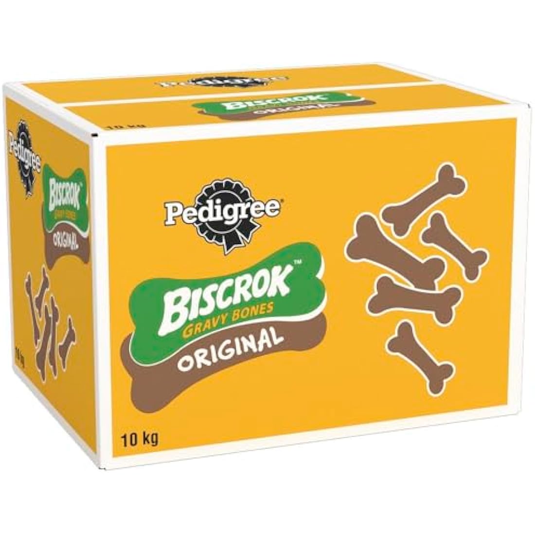 Pedigree Biscrok Gravy Bones Dog Treats – Meat Flavored Biscuits 10kg