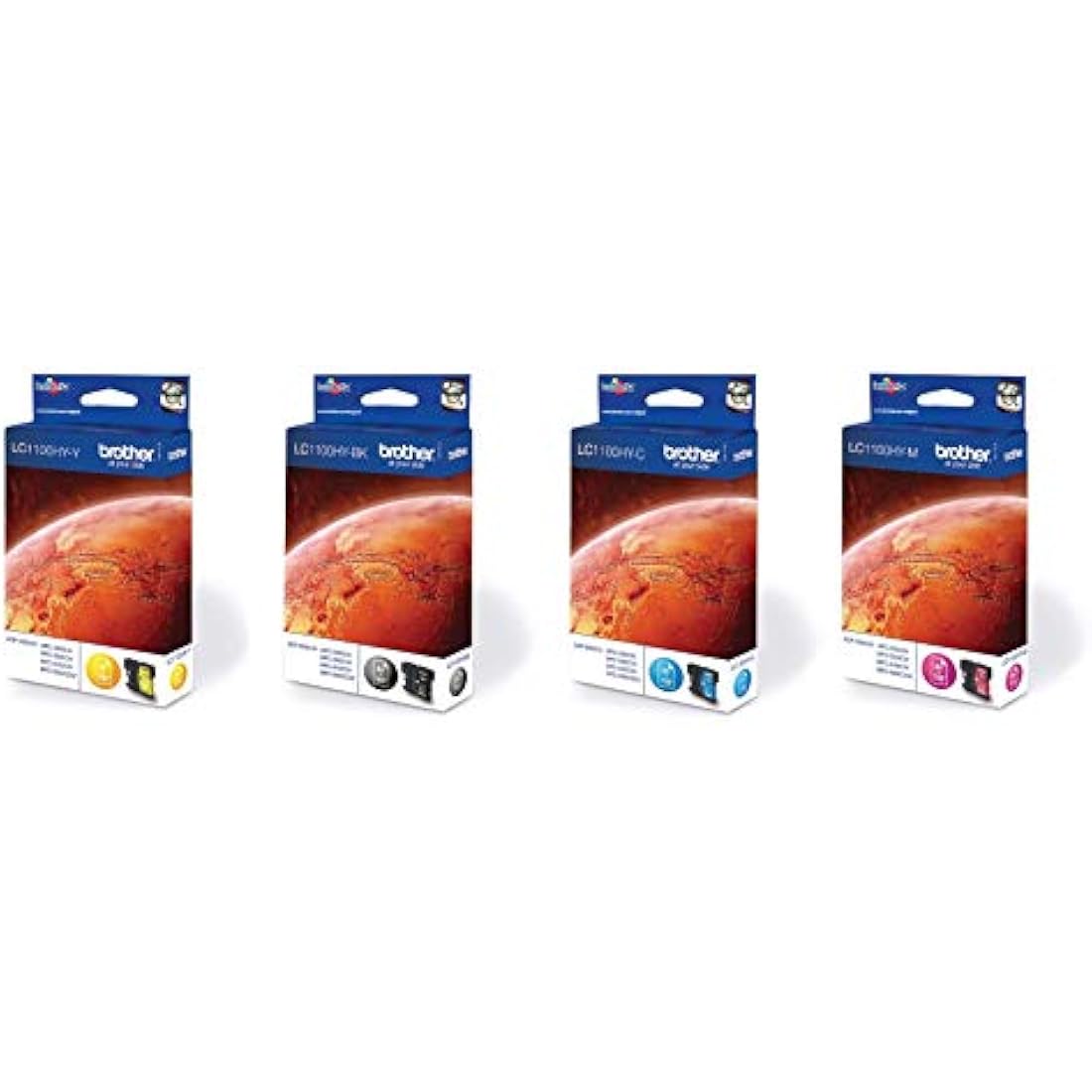 Brother LC1100HY High Yield Ink Cartridges – CMYK Multipack (4-Pack)