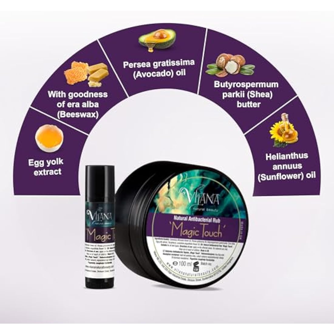 Vilana Magic Touch Natural Antibacterial Salve - Healing Balm 100ml (Pack 2)