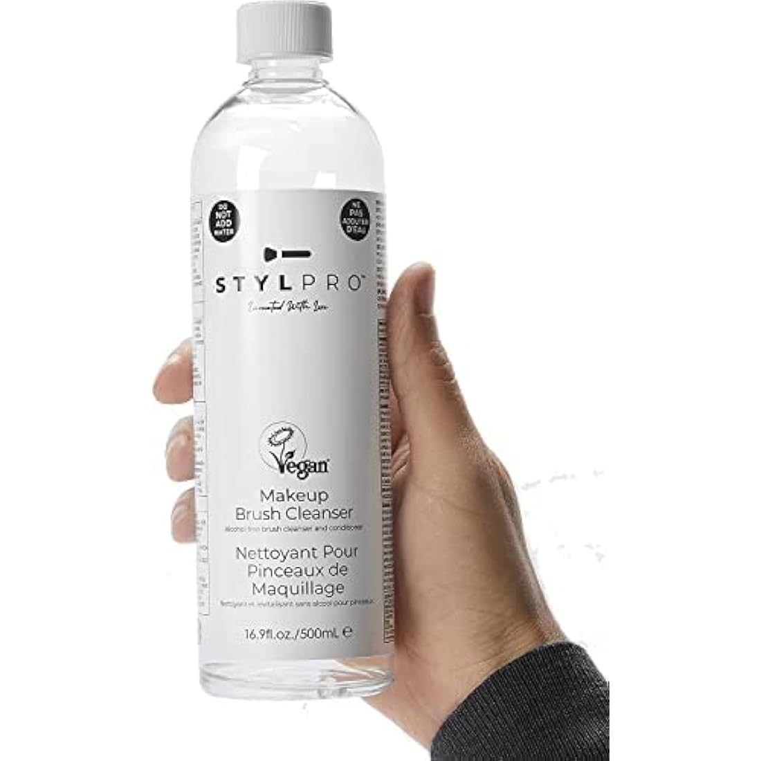 STYLPRO Makeup Brush Cleanser – 2x 500ml Vegan & Alcohol-Free Liquid