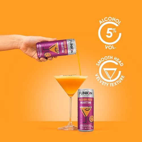 Funkin Nitro Passion Fruit Martini - Ready to Drink Cocktail, 12 x 200ml