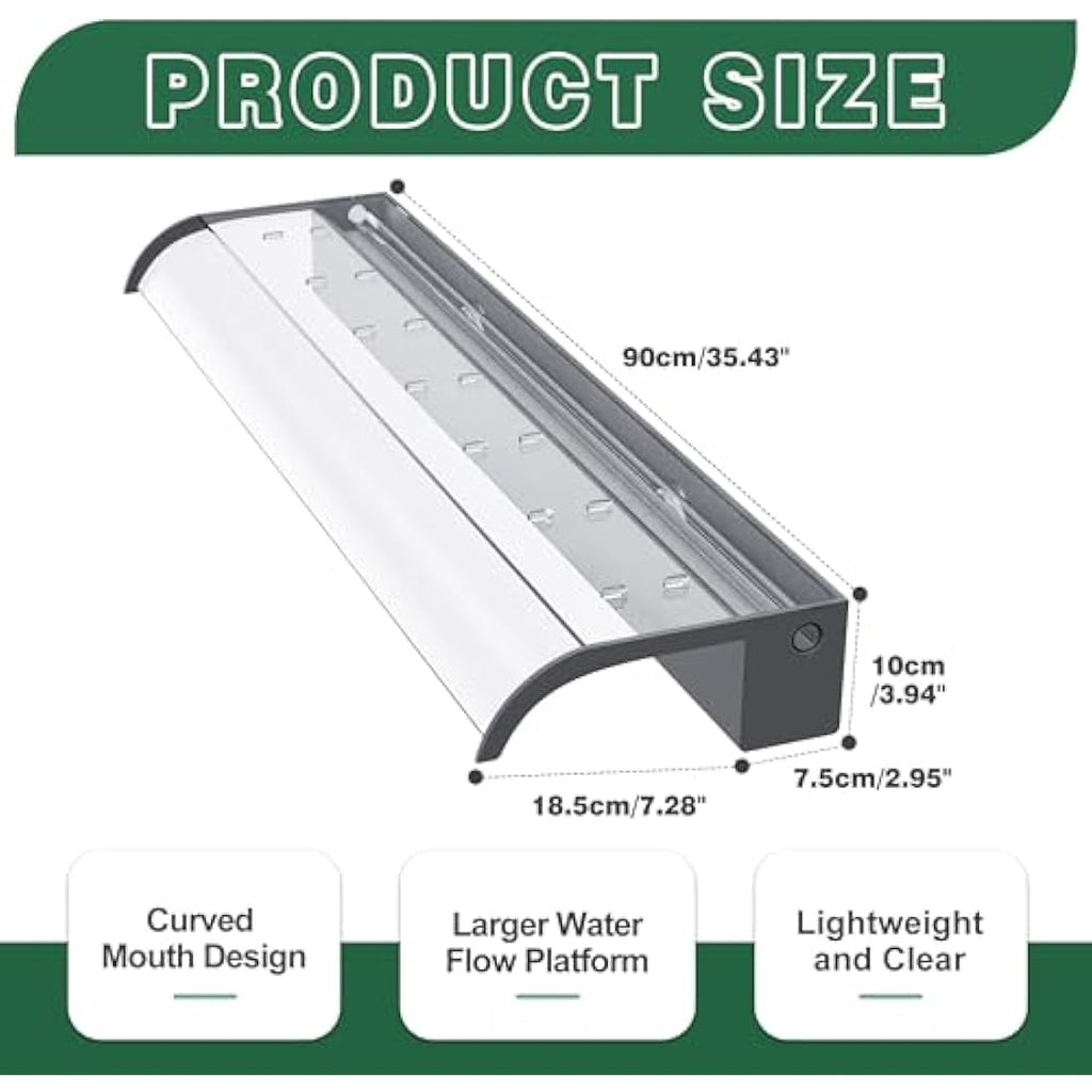 Jolof Store 90cm Acrylic Pond Waterfall Blade – Curved Pool Spillway