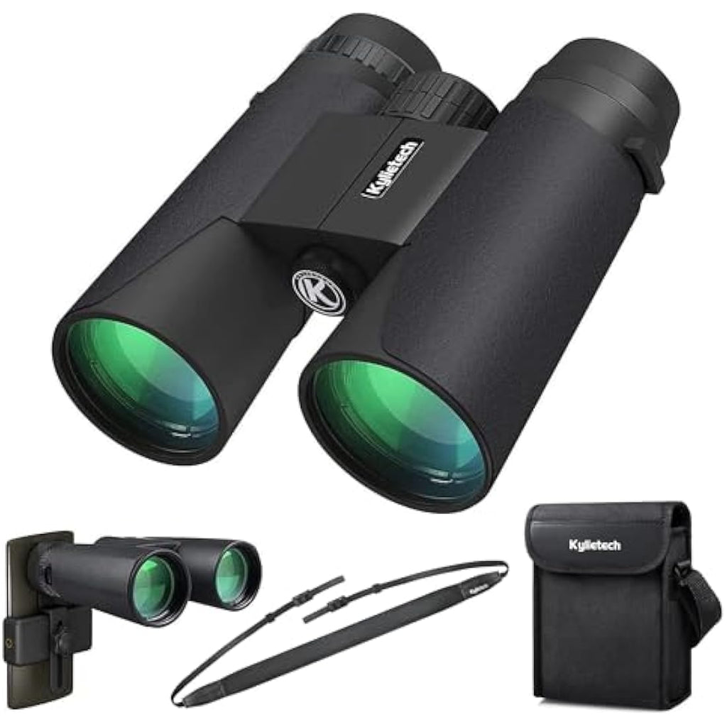 Kylietech 12x42 High Power Binoculars | BAK4 Prism Waterproof Optics