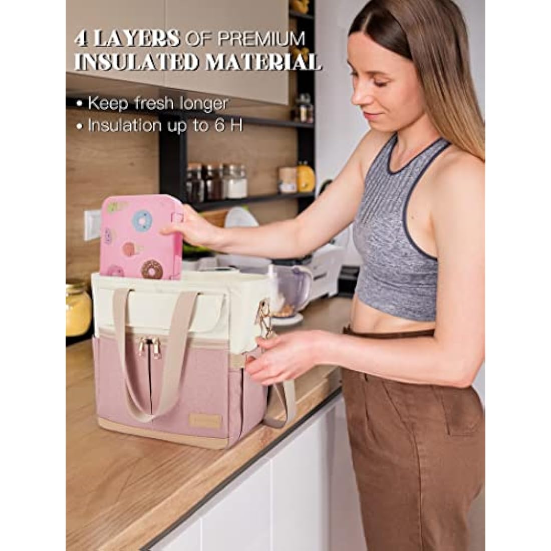JOYHILL Insulated Lunch Bag | Leakproof Reusable Cooler Tote for Work