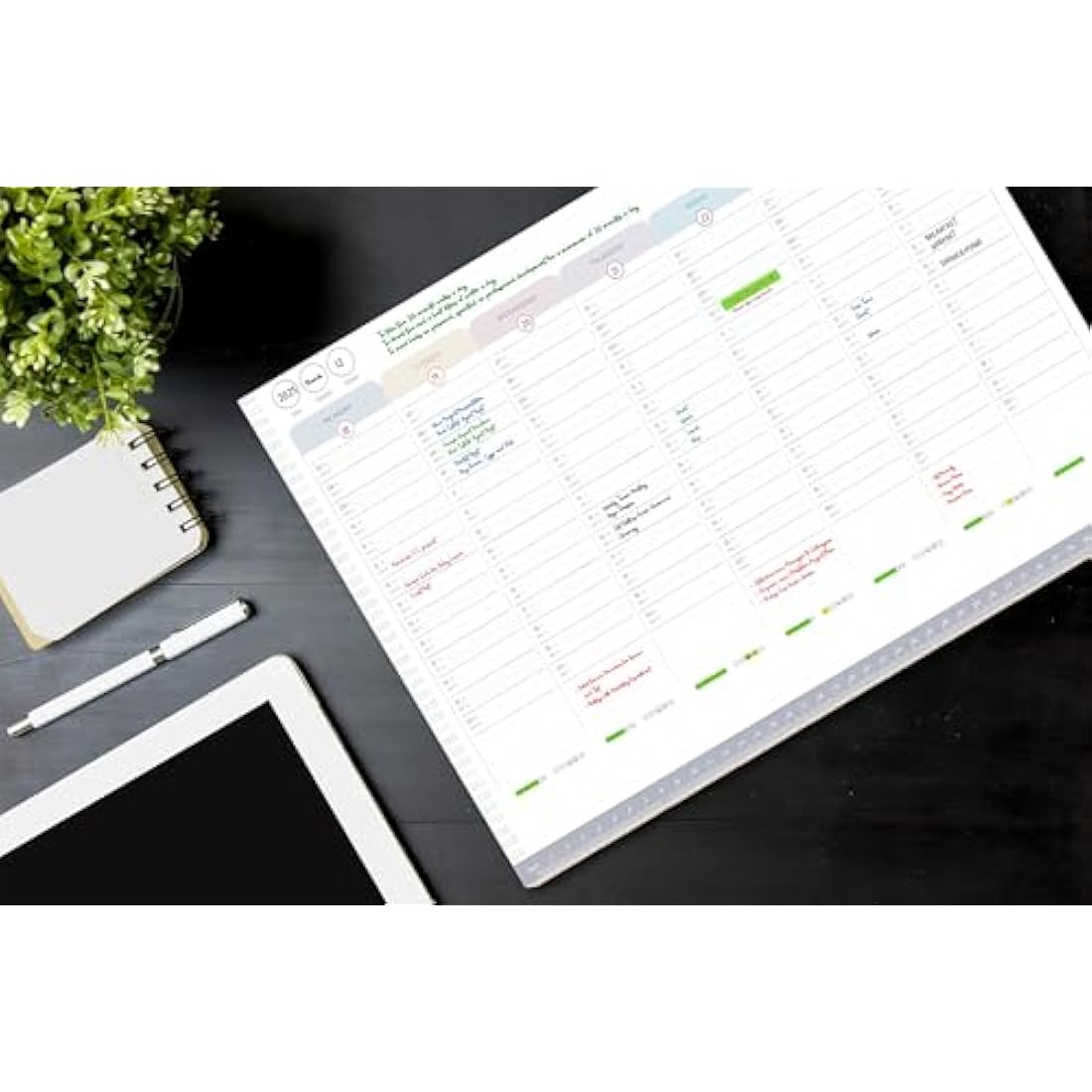 Jolof Store Weekly Planner Pad – Undated Desk Notepad & Habit Tracker