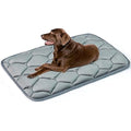 Geegoos Large Memory Foam Dog Crate Mat – Washable Pet Bed, Grey