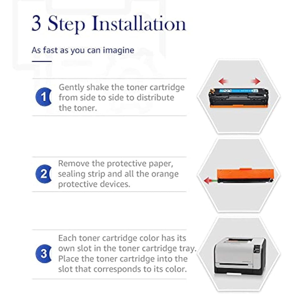 STAROVER Compatible HP 131X 131A Toner Cartridges - 4-Pack Color Set