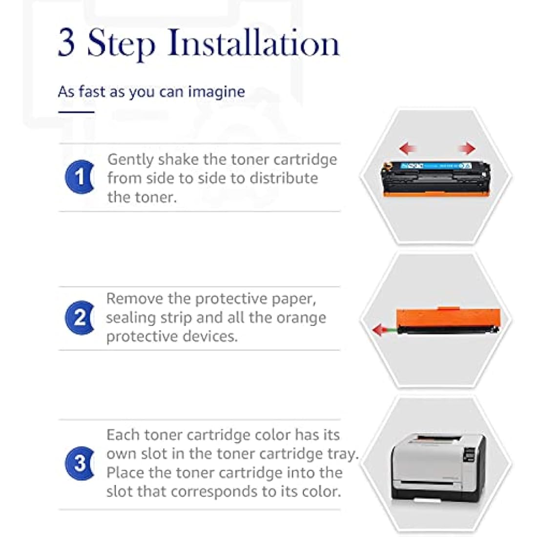 STAROVER Compatible HP 131X 131A Toner Cartridges - 4-Pack Color Set