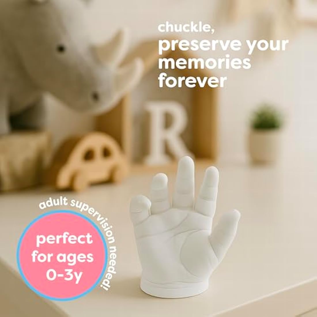 Jolof Store Baby Handprint and Footprint 3D Casting Kit Keepsake Gift
