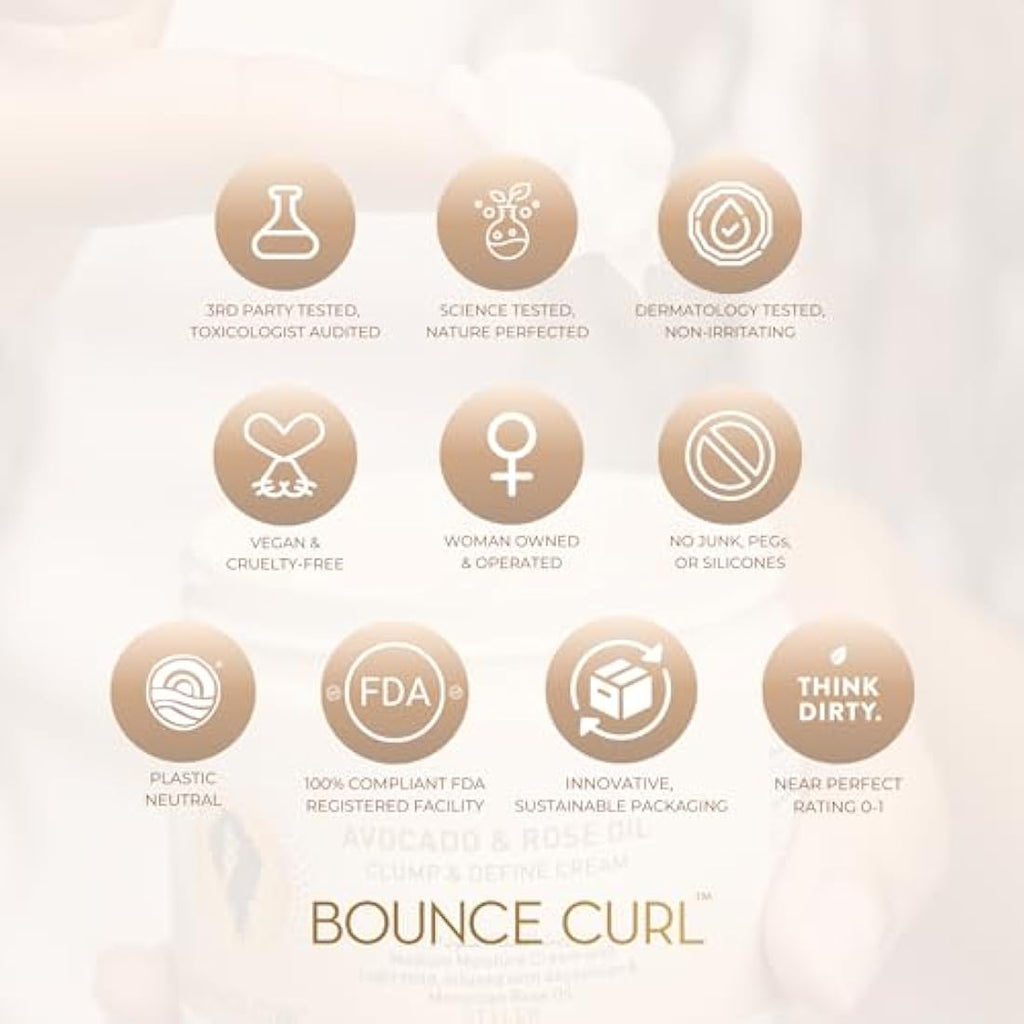 Bounce Curl Avocado & Rose Oil Clump & Define Cream - 6oz Leave-In