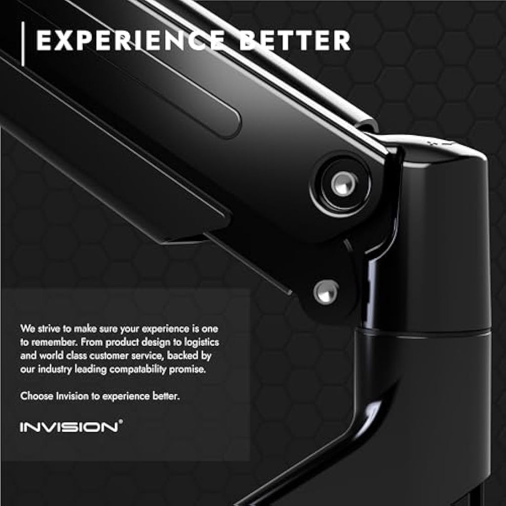 Invision MX450 Gas Spring Monitor Arm for 24-40 Inch Screens | VESA Mount