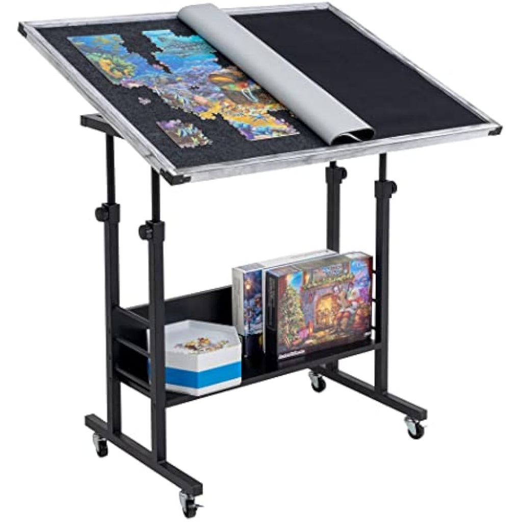 Becko Jigsaw Puzzle Table - Tilting Height Adjustable Stand for 1500 Pieces