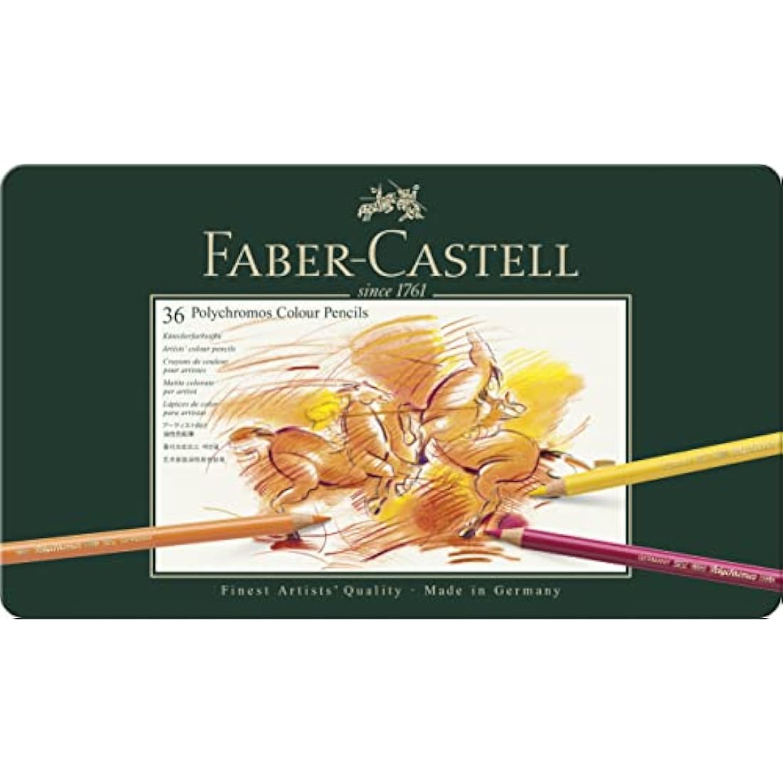 Faber-Castell Polychromos Artist Colour Pencils - Tin of 36 Pencils