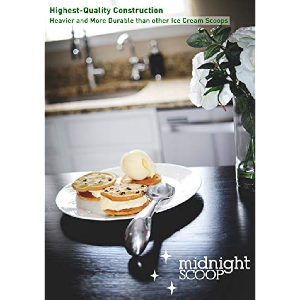 Midnight Scoop Stainless Steel Ergonomic Ice Cream Scoop – Dishwasher Safe