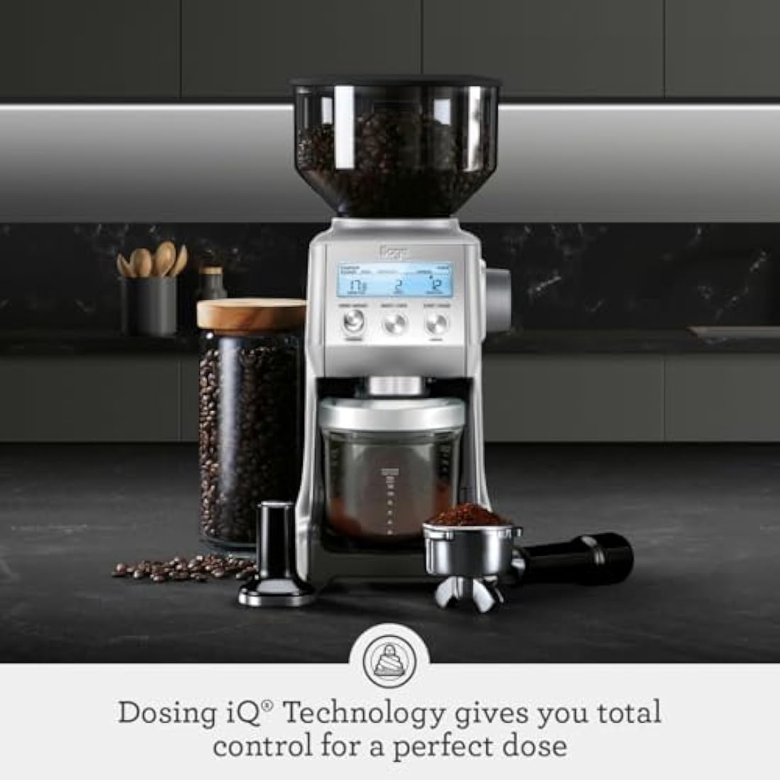 Sage Smart Grinder Pro – Conical Burr Coffee Grinder, Stainless Steel