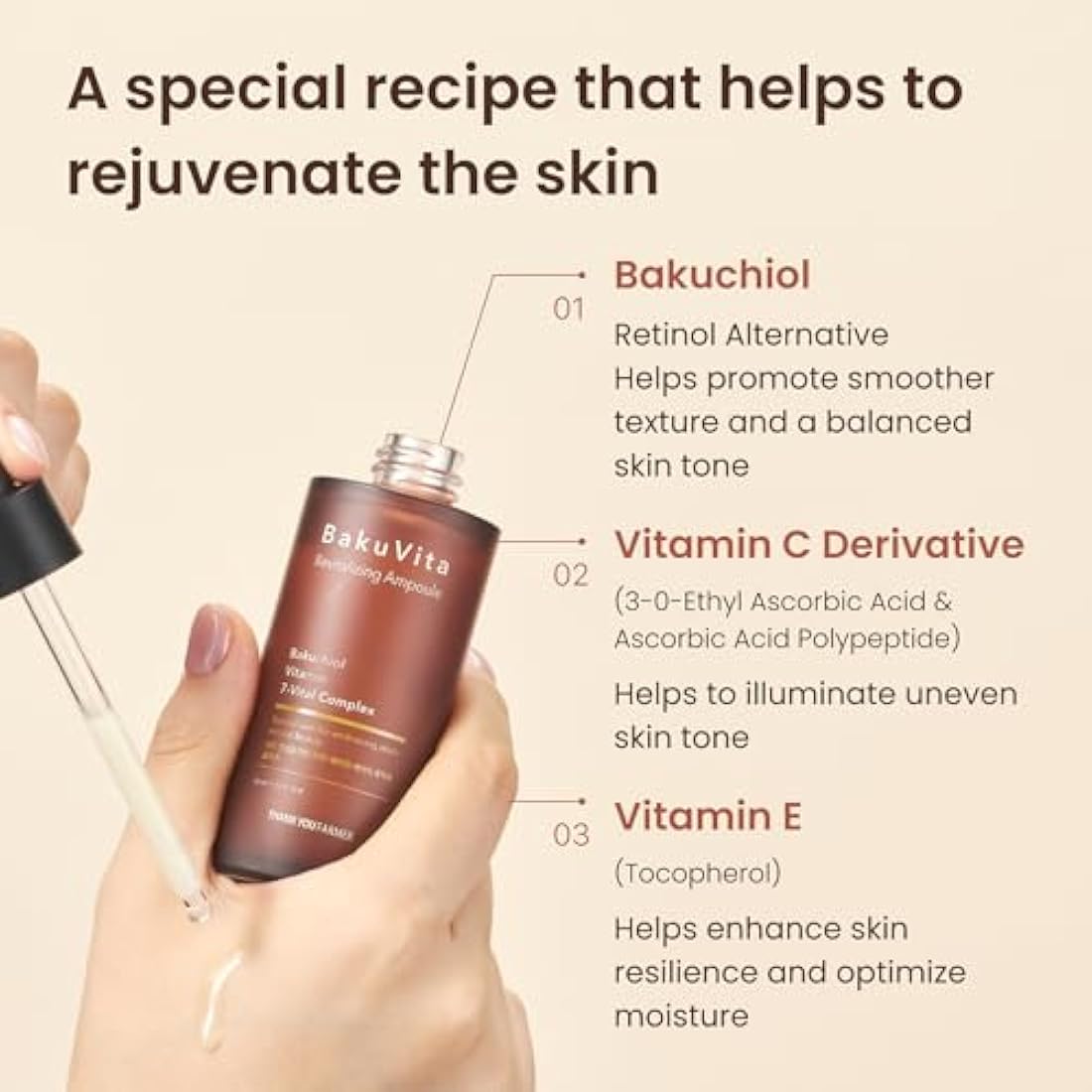 THANKYOU FARMER BakuVita Revitalizing Ampoule - Vegan Bakuchiol Serum 50ml