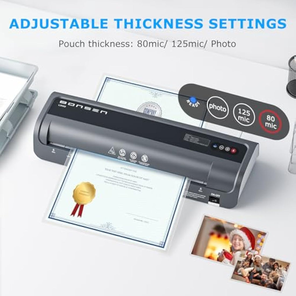 BONSEN A3 Thermal Laminator Machine with 100 Pouches | Anti-Jam L3402