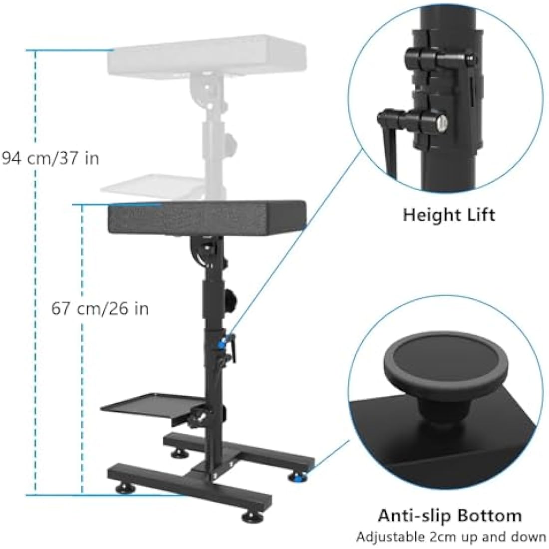 ANDNICE Tattoo Armrest – Heavy Duty Adjustable H-Base Stand