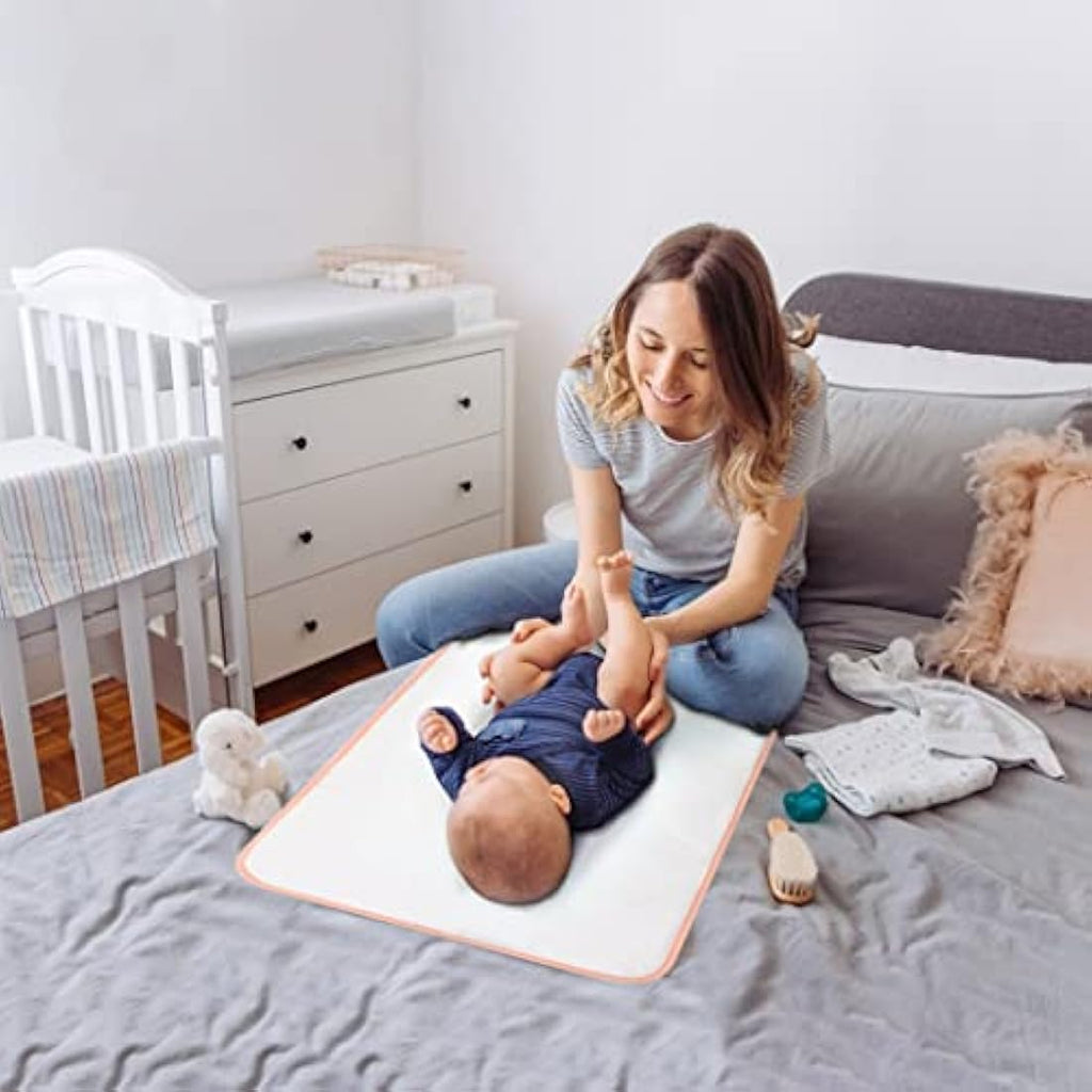 Lekebaby Portable Baby Changing Mat – Waterproof Foldable Nappy Pad, Pink