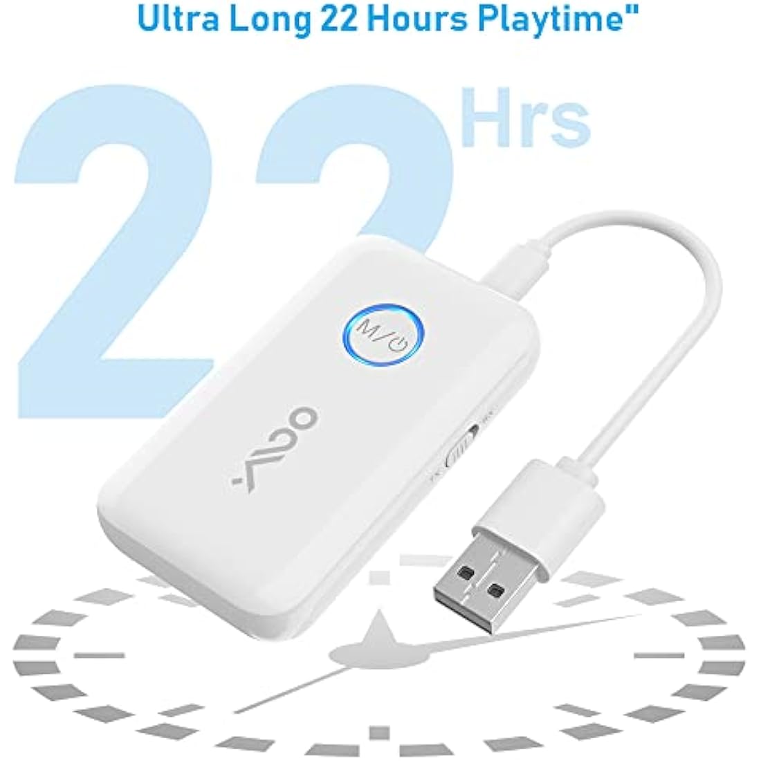 YMOO Bluetooth 5.3 Transmitter Receiver | AptX Low Latency Audio Adapter