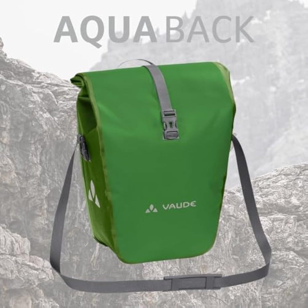 VAUDE Aqua Back Single Waterproof Bicycle Pannier Bag – Parred Green