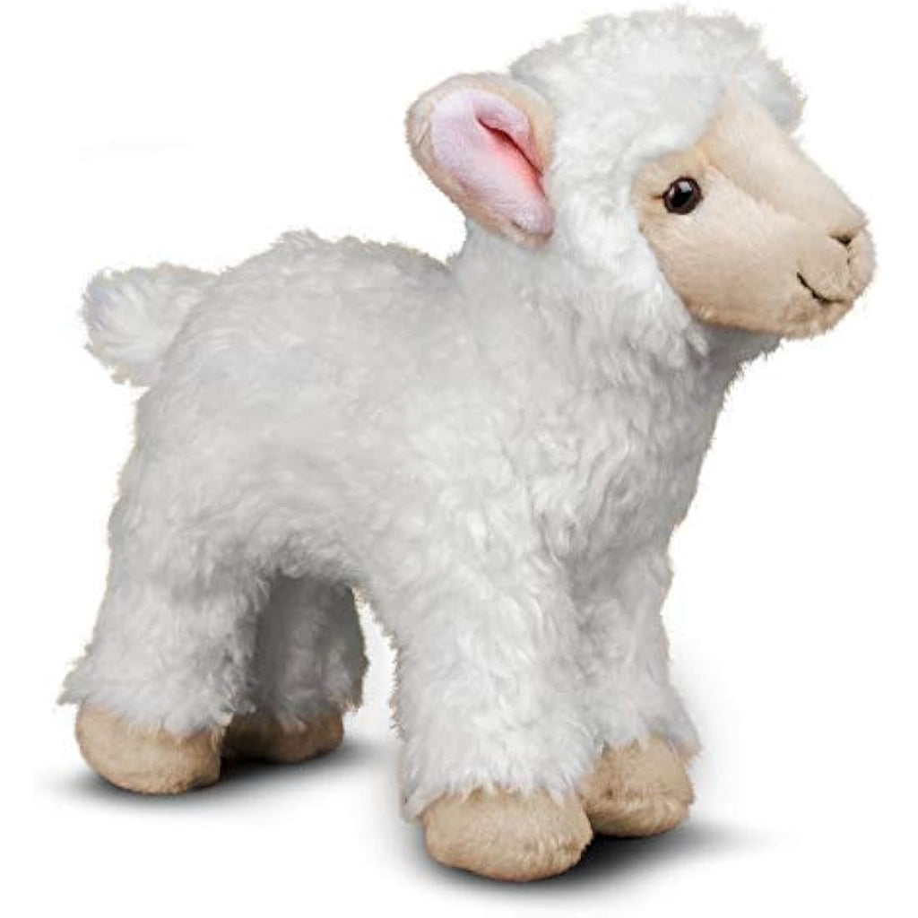 Animigos World of Nature Lamb Plush Toy – Realistic Soft Animal